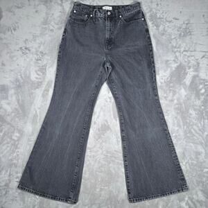Madewell Baggy Flare Jeans Faded Black High Rise Denim Women’s 29